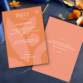 Tarjeta De Recepción Collage de colores modernos, alojamiento