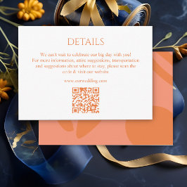 Tarjeta De Recepción Collage de colores modernos, detalles Bodas