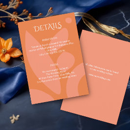 Tarjeta De Recepción Collage de colores modernos, detalles Bodas