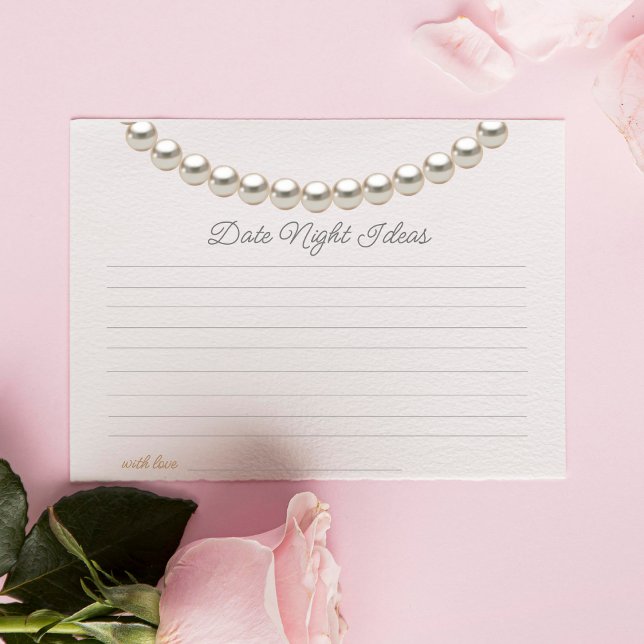 Tarjeta De Recepción Collar de la Perla Ducha de la Noche Ideas (Subido por el creador)