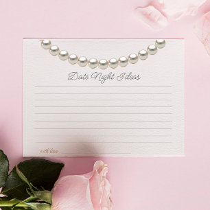 Tarjeta De Recepción Collar de perlas Ideas para noche de cita de ducha