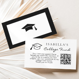 Tarjeta De Recepción College Fund Qr Code Simple Graduation