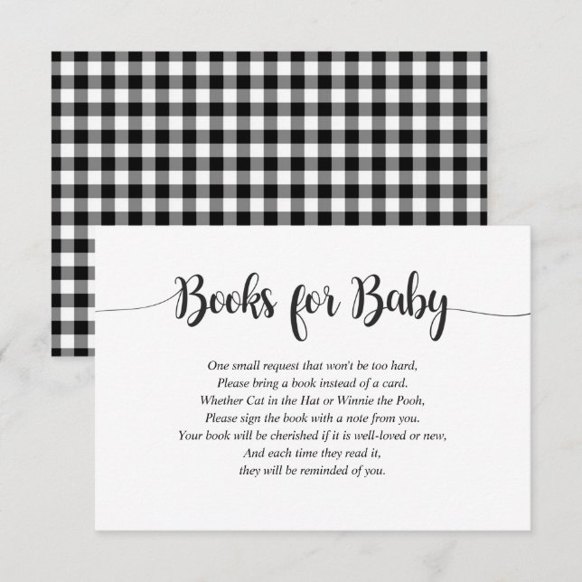 Tarjeta De Recepción Colocación De Búfalo Trae Un Baby Shower De Libro (Anverso / Reverso)