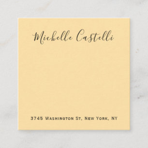Tarjeta De Recepción Color Beige Escritura Única Profesional