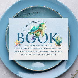 Tarjeta De Recepción Color de agua azul bajo el mar Baby Shower