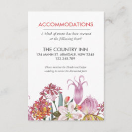 Tarjeta De Recepción Color del agua pintado a mano boda de flores exóti