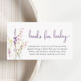 Tarjeta De Recepción Colores De Agua De Flores Silvestres Para La Ducha