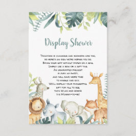 Tarjeta De Recepción Colores de agua de safari mostrar el inserto de du