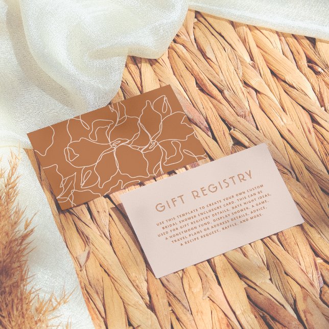 Tarjeta De Recepción Colores de Boho Editable Brunch & Bubbly Bridal Sh (Subido por el creador)