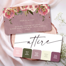 Colores del código de vestimenta de boda floral de
