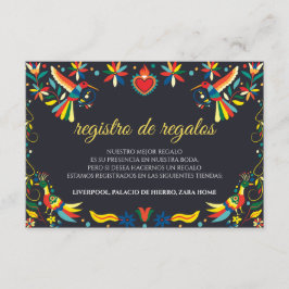Tarjeta De Recepción Colorful Cinco de Mayo Fiesta Spanish Wedding
