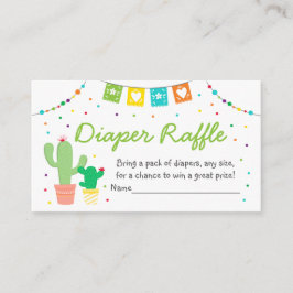 Tarjeta De Recepción Colorida Fiesta Cactus Baby Shower Diaper Raffle