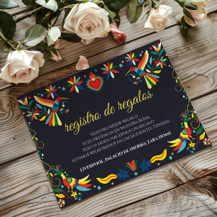 Tarjeta De Recepción Colorida Fiesta de Cinco de Mayo Boda Española