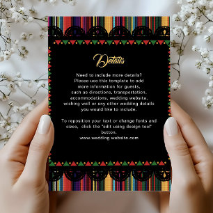 Tarjeta De Recepción Colorida vibrante boda floral negra fiesta