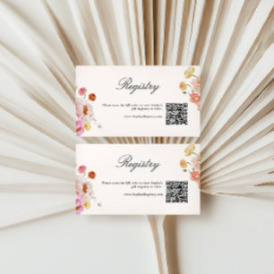 Tarjeta De Recepción Coloridas flores de primavera Registro de regalo d