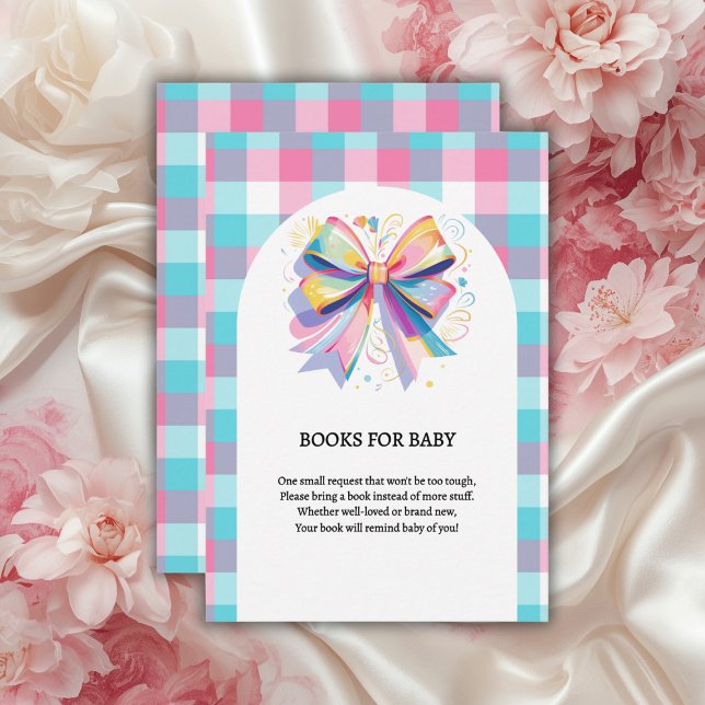 Tarjeta De Recepción Colorido Bow Baby Shower (Subido por el creador)