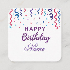 Tarjeta De Recepción Colorido Confetti Feliz cumpleaños