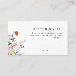 Tarjeta De Recepción Colorido Diaper Raffle