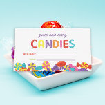 Tarjeta De Recepción Colorous Sweet Fun Candy Birthday Game Card<br><div class="desc">Colorida tarjeta de juego de cumpleaños para el canto de la diversión</div>