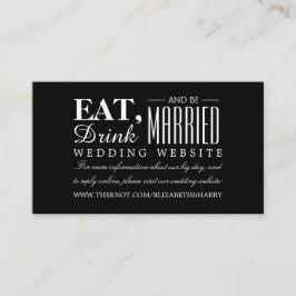 Tarjeta De Recepción Coma, bebe y sé Boda casado