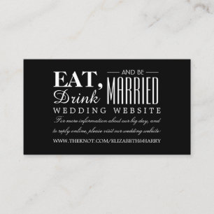 Tarjeta De Recepción Coma, bebe y sé Boda casado