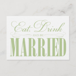 Tarjeta De Recepción Coma sabia, bebe y cásate | Afiliación