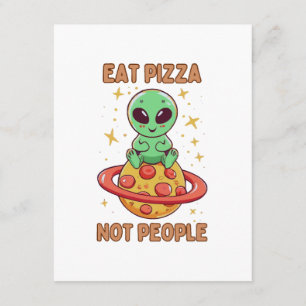 Tarjeta De Recepción Come pizza no personas