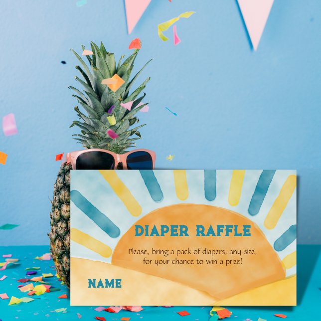 Tarjeta De Recepción Come Son Blue Ray Sunshine Baby Shower Diaper Game (Subido por el creador)