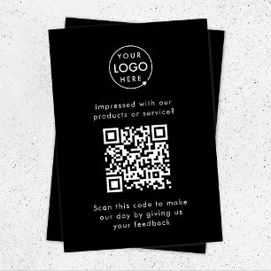 Tarjeta De Recepción Comentarios del cliente   Revisión del código QR p