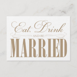 Tarjeta De Recepción Comer en camello, beber y estar casados | Afiliaci