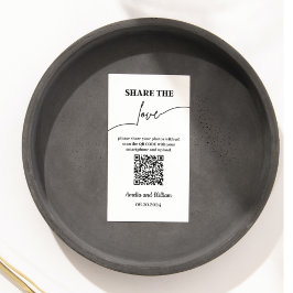 Tarjeta De Recepción Comparte el amor | compartir fotos con código QR