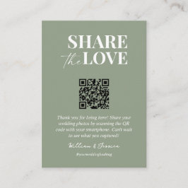 Tarjeta De Recepción Comparte la foto del boda de código QR de amor