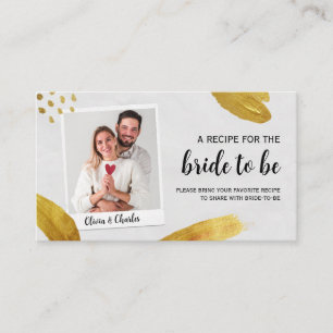 Tarjeta De Recepción Comparte una receta Foto personalizada Despedida d