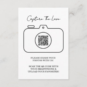 Tarjeta De Recepción Compartir código QR de fotos Capture The Love