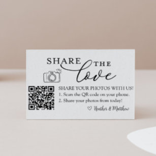 Tarjeta De Recepción Compartir código QR del álbum de fotos de amor