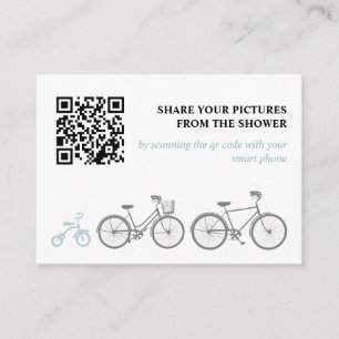 Tarjeta De Recepción Compartir imagen en bicicleta azul