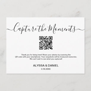 Tarjeta De Recepción Compartir Personalizable de código QR de momentos 