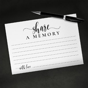 Tarjeta De Recepción Compartir un recuerdo - Funeral sencillo memorial