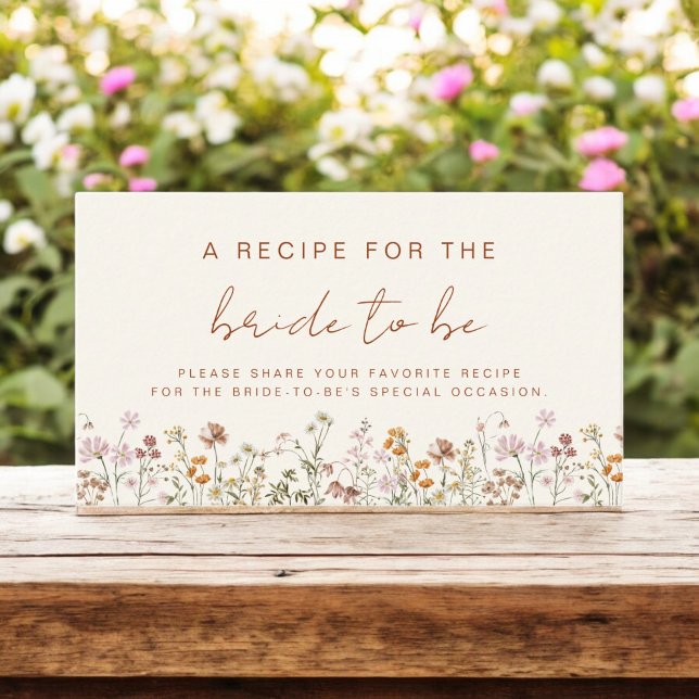 Tarjeta De Recepción Composición de Wilflower Bridal Shower Garden (Subido por el creador)