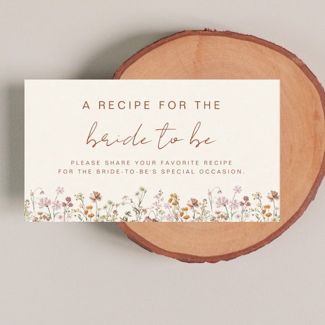 Tarjeta De Recepción Composición de Wilflower Bridal Shower Garden (Subido por el creador)