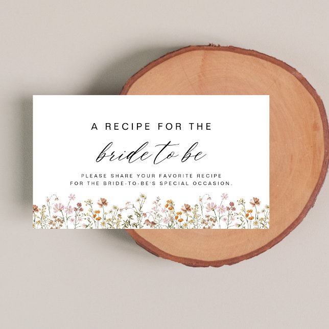 Tarjeta De Recepción Composición de Wilflower Bridal Shower Garden (Subido por el creador)