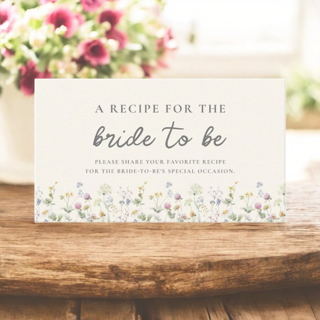 Tarjeta De Recepción Composición de Wilflower Bridal Shower Garden (Subido por el creador)