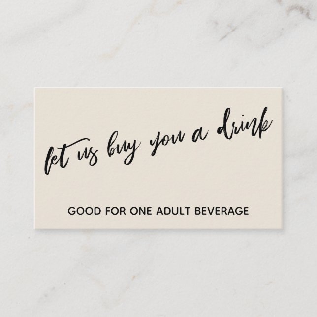 Tarjeta De Recepción Compra una crema moderna para la escritura a mano (Anverso)