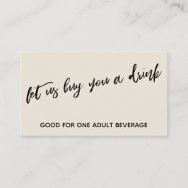 Tarjeta De Recepción Compra una crema moderna para la escritura a mano