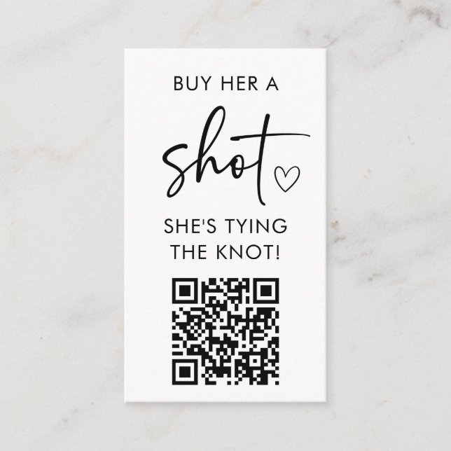 Tarjeta De Recepción Cómprale una foto que está atando el código QR Kno (Anverso)