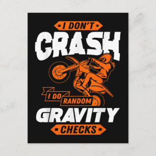 Tarjeta De Recepción Comprobaciones de Gravedad Aleatorias - Motocross 