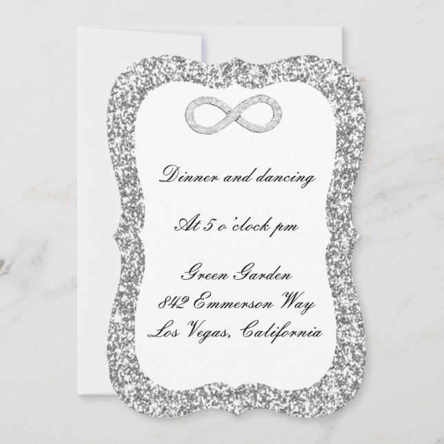Tarjeta de recepción con desbordamiento de diamant (Anverso)