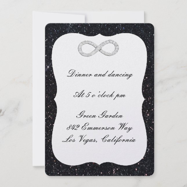 Tarjeta de recepción con desbordamiento de diamant (Anverso)