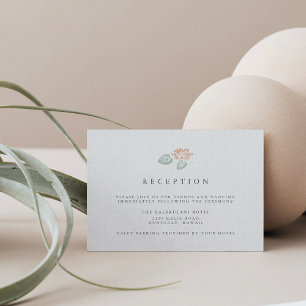 Tarjeta de recepción con estanque de koi