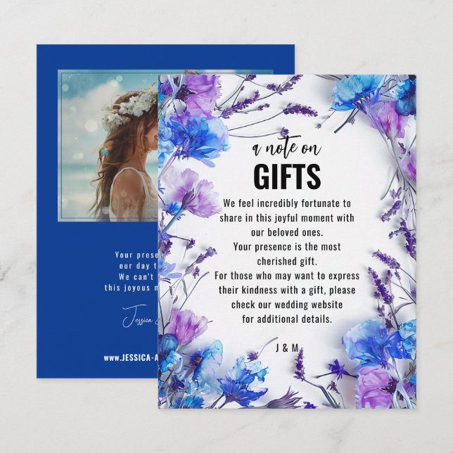 Tarjeta De Recepción 💍Con Foto Suite de Boda Sueños de Acenefa (Anverso / Reverso)